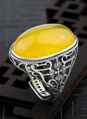 银戒指空托透气椭圆形