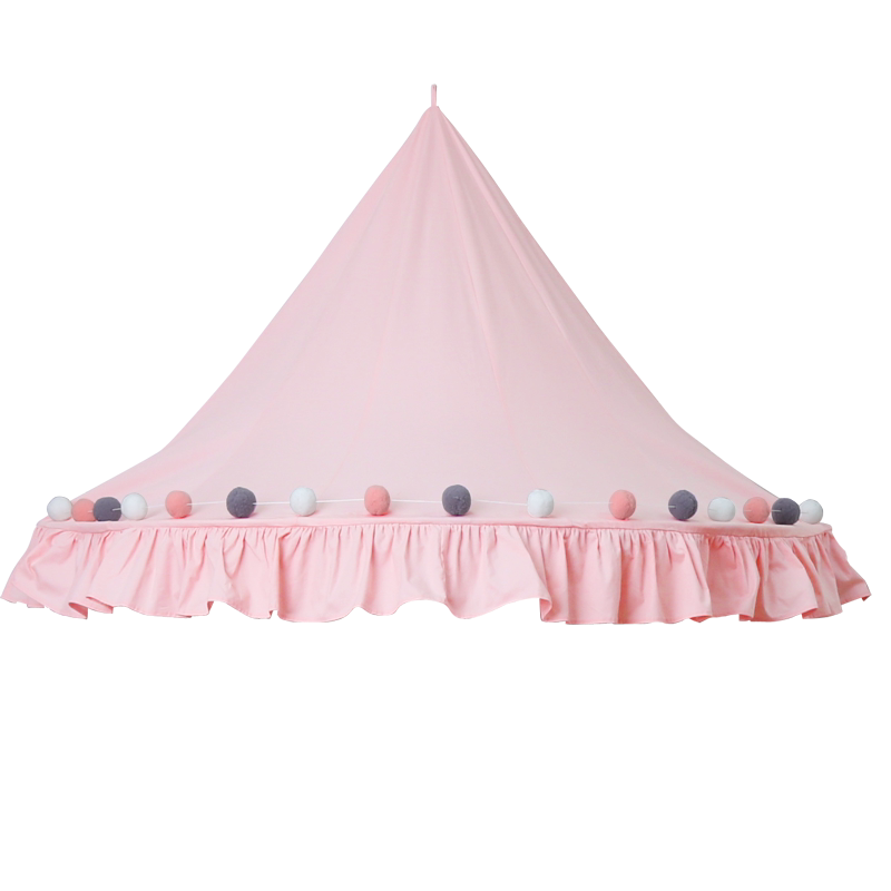 儿童帐篷粉色公主女孩室内帐篷宝宝游戏屋装饰床头挂帐半月读书角