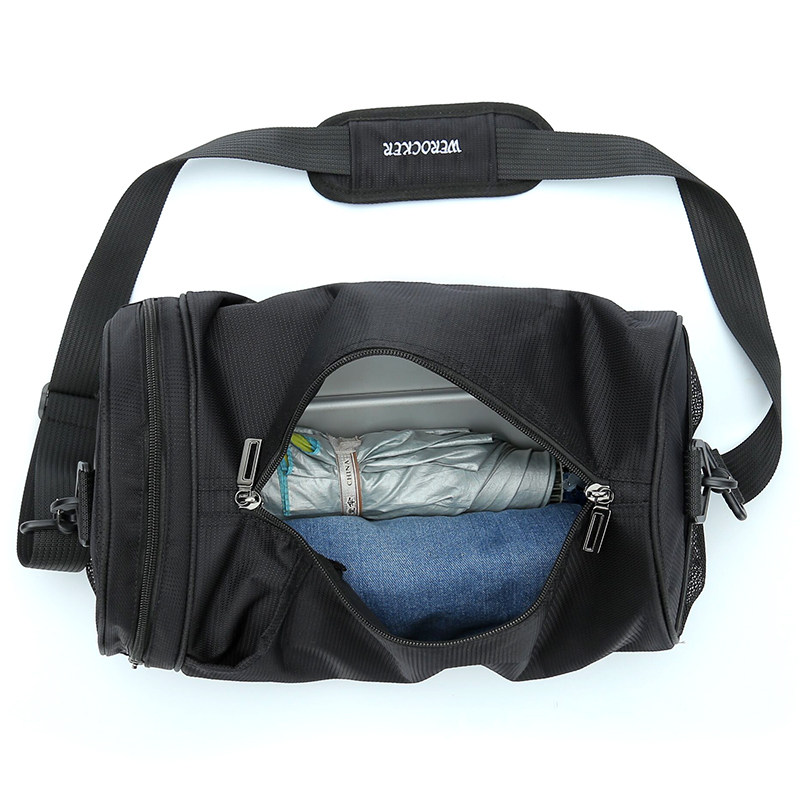 健身包男干湿分离小号圆筒房斜挎包 landcase男士包袋