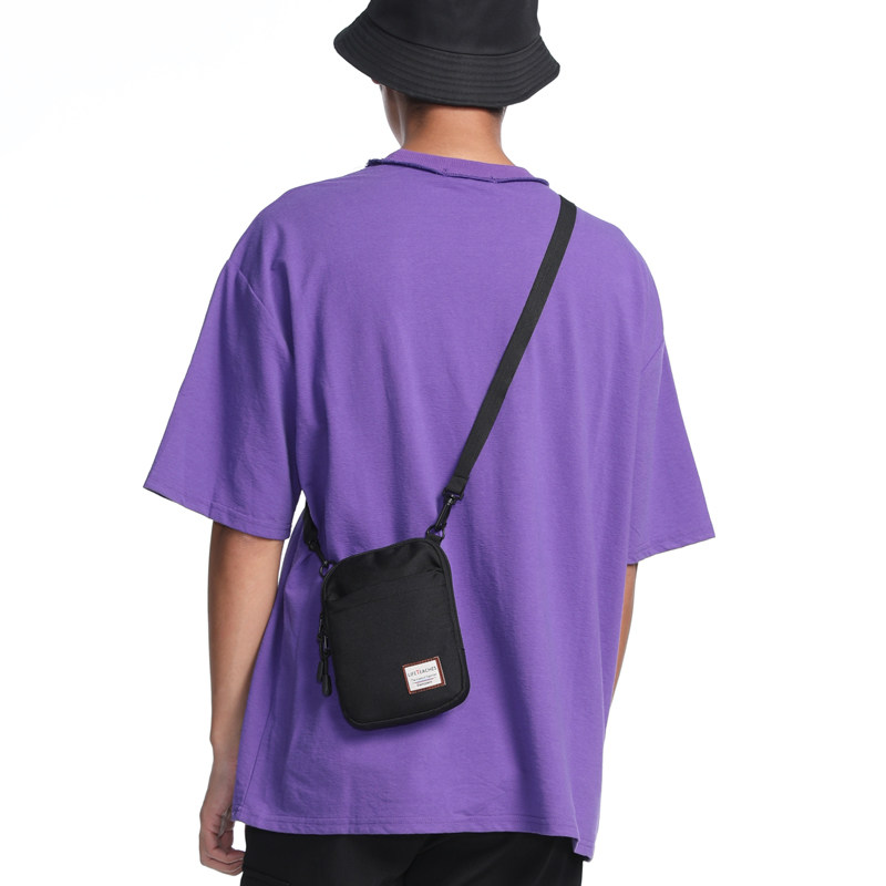 男潮牌单肩校园原宿风简约女小挎包 landcase男士包袋