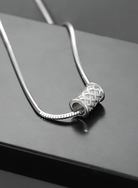 银男士项链男潮锁骨链潮牌百搭潮流嘻哈男款男生挂吊坠配饰送男友