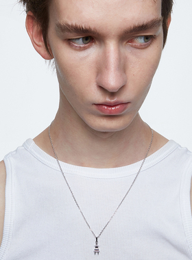 COUGH小插头吊坠925银项链