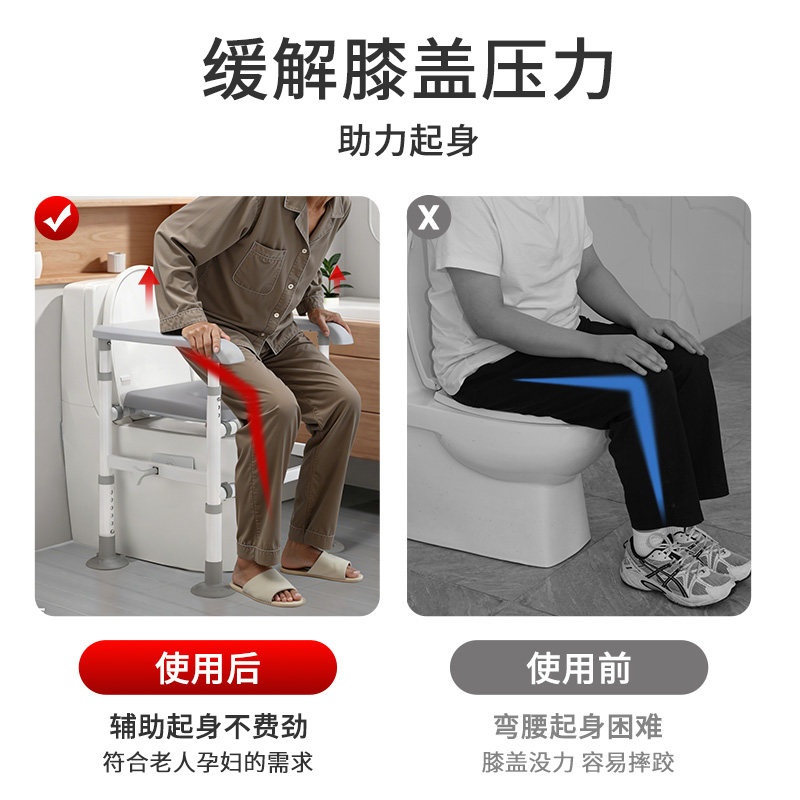 老人移动坐便器家用马桶增高器厕所坐便椅子骨折坐便凳起身扶手架,淘宝优惠券,粉丝福利购,淘宝优惠卷