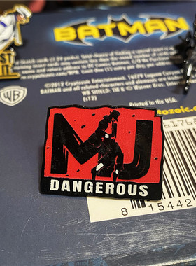 MJ迈克杰克逊卡通胸针徽章