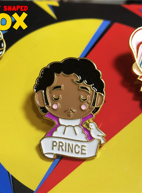 大卫鲍伊Prince艾米卡通胸针徽章