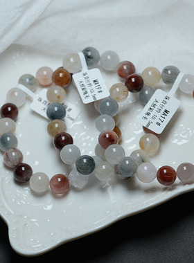 维纳斯发晶天然彩兔毛手链小白