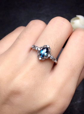 捡漏天然水晶戒指碧玺托帕欧泊月光紫黄水晶天河石绿幽灵南红玛瑙