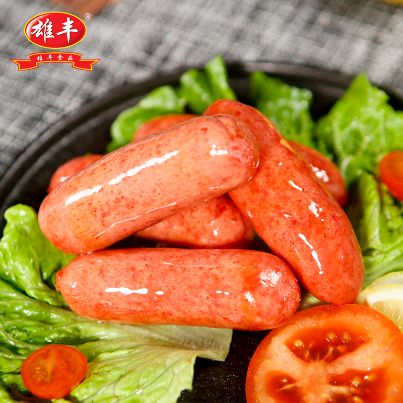 雄丰 热狗肠烤肠500g*3袋 台湾烧烤肠批发烧烤猪肉香肠批发