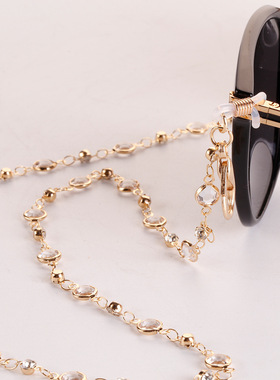 口罩链挂绳复古水钻眼镜链小众