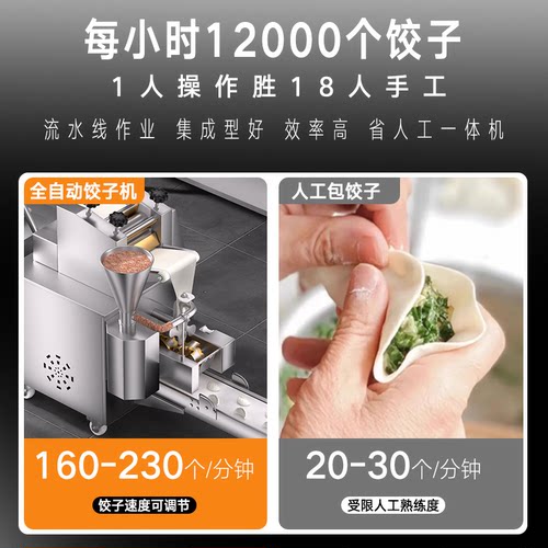 商用饺子机全自动食堂早餐店专用不锈钢商用水饺机包饺子机工厂 - 图0