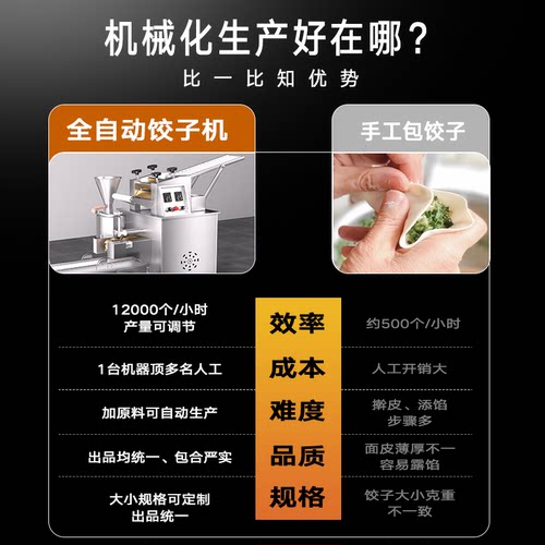 商用饺子机全自动食堂早餐店专用不锈钢商用水饺机包饺子机工厂 - 图3