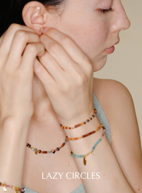 LAZY CIRCLES 多彩组合手链套组 原创小众设计复古度假手串 默叙