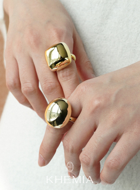 KHEMIA 纯银Cubic戒指 原创设计师简约高级质感 默叙