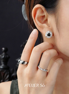 ATELIERSO缠绕滴胶纯银戒指