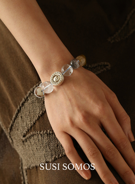 SUSISOMOS白阿塞水晶行星手串