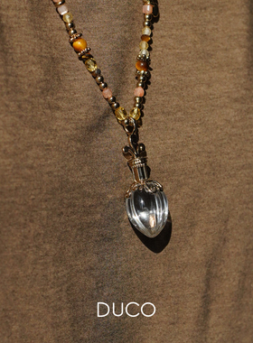 DUCO晶石花瓶串珠项链