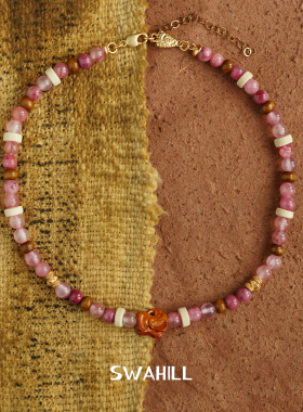 SWAHILL斯瓦山丘木雕小象串项链