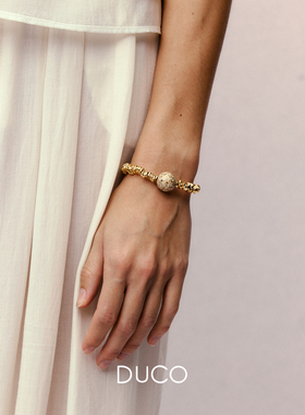 DUCO 大漆珠不规则金属手串 原创设计小众礼物高级感手链默叙