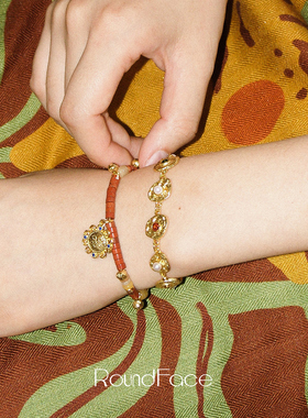 ROUNDFACE Rune符文串珠手链 青金石红碧玉原创设计小众气质 默叙