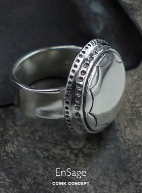 ENSAGE925纯银原创小众设计戒指