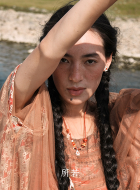 SERENESS所若 归牧之心小木屋红绳项链 原创设计小众毛衣链 默叙