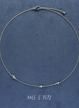 SALE E PEPE胡椒盐 纯银心跳项链 原创小众设计师锁骨链礼物 默叙