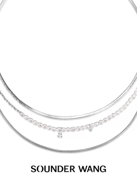 三层叠戴小米珠蛇骨链项链