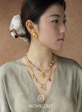 MONSECRET日出白水晶项链