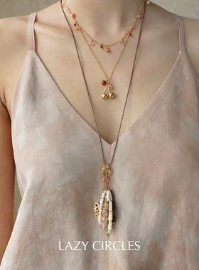 LAZY CIRCLES 椰风葡萄长项链 原创小众设计复古气质休闲 默叙