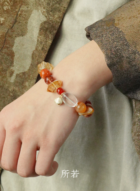 SERENESS所若 “一捧野山楂”多宝水晶手链 原创设计师度假 默叙