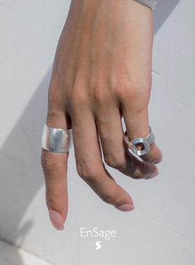 ENSAGE925纯银原创手工小众戒指