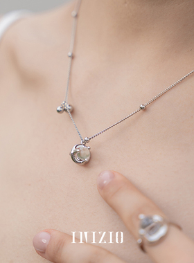 INIZIO白水晶灵露双珠项链