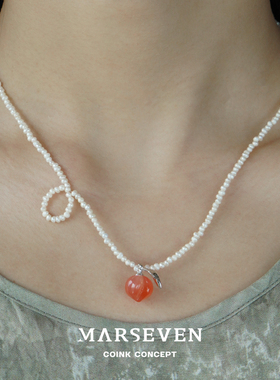 MARSEVEN珍珠藤曼小桃子项链