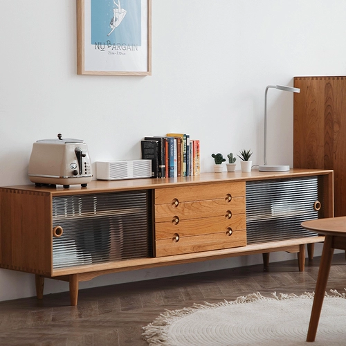 Деревянный сосед C -Position ТВ кабинет северный японский стиль вишневый дерево