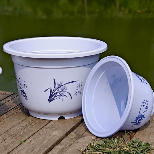Пластиковый большой цветочный горшок, очень большой керамический дорожный аквариум, большой размер, увеличенная толщина