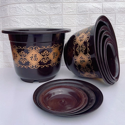 Пластиковый большой керамический цветочный горшок для домашнего использования, увеличенная толщина