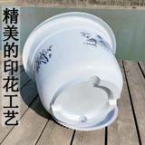 Большой лотос горшок, пористые гидравлические гидравлические зеленые растения с большими пластиковыми пластиками с поры с круглыми фруктовыми деревьями, круглые толстые имитационные керамики