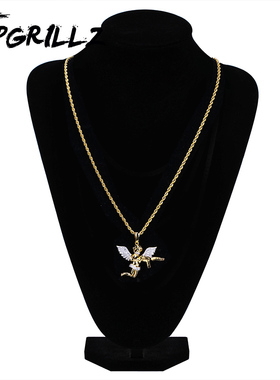 revenge Angel Necklace 丘比特复仇天使吊坠项链男女情侣锁骨链