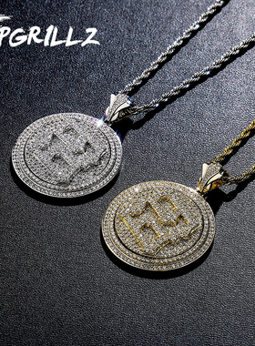 欧美项链ins双层旋转吊坠