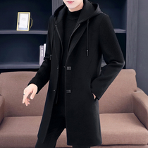 2023 autumn Winter The new mens clothing Han version Mao what about the long wool in the coat of wool and the mens jacket for the spring and autumn men