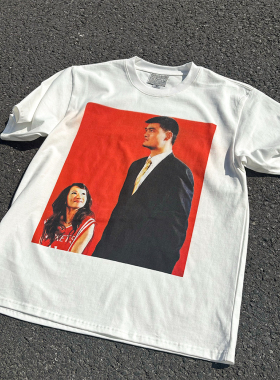 古着感炸街rare篮球amekaji短袖personality个性稀有休闲oversize