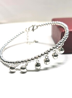 diy雅庄纯银原创六六大顺手脚链