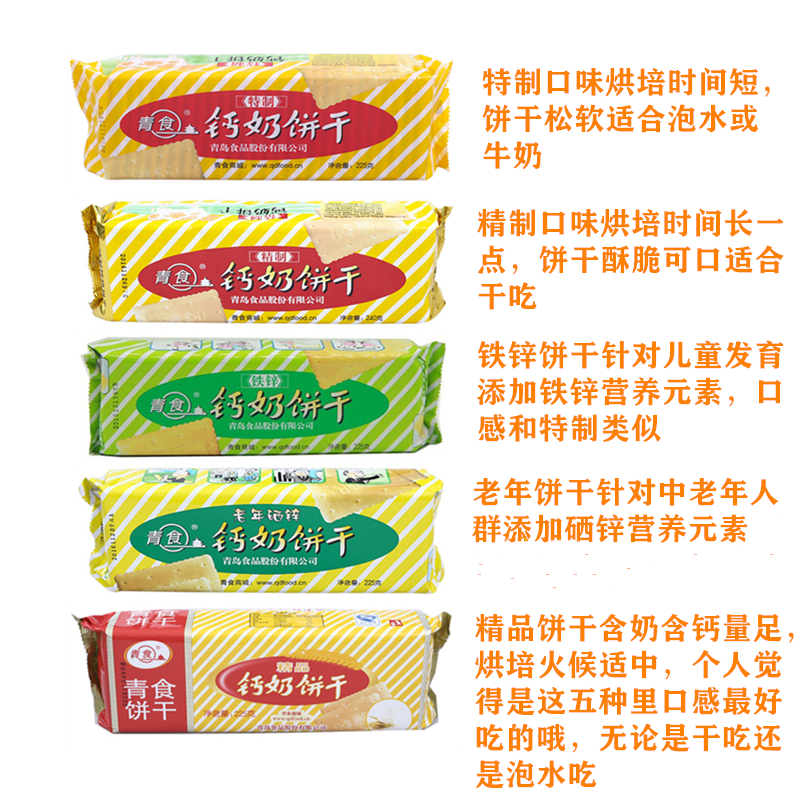 食尚青岛特产青食钙奶韧性饼干代餐老年铁锌特制零食特制精制铁锌-图0