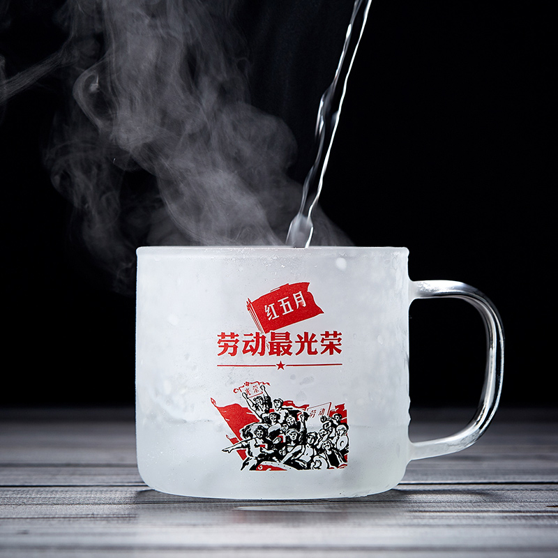 玻璃杯耐热防爆耐高温大容量茶水分离带盖把手泡花茶杯子个人专用