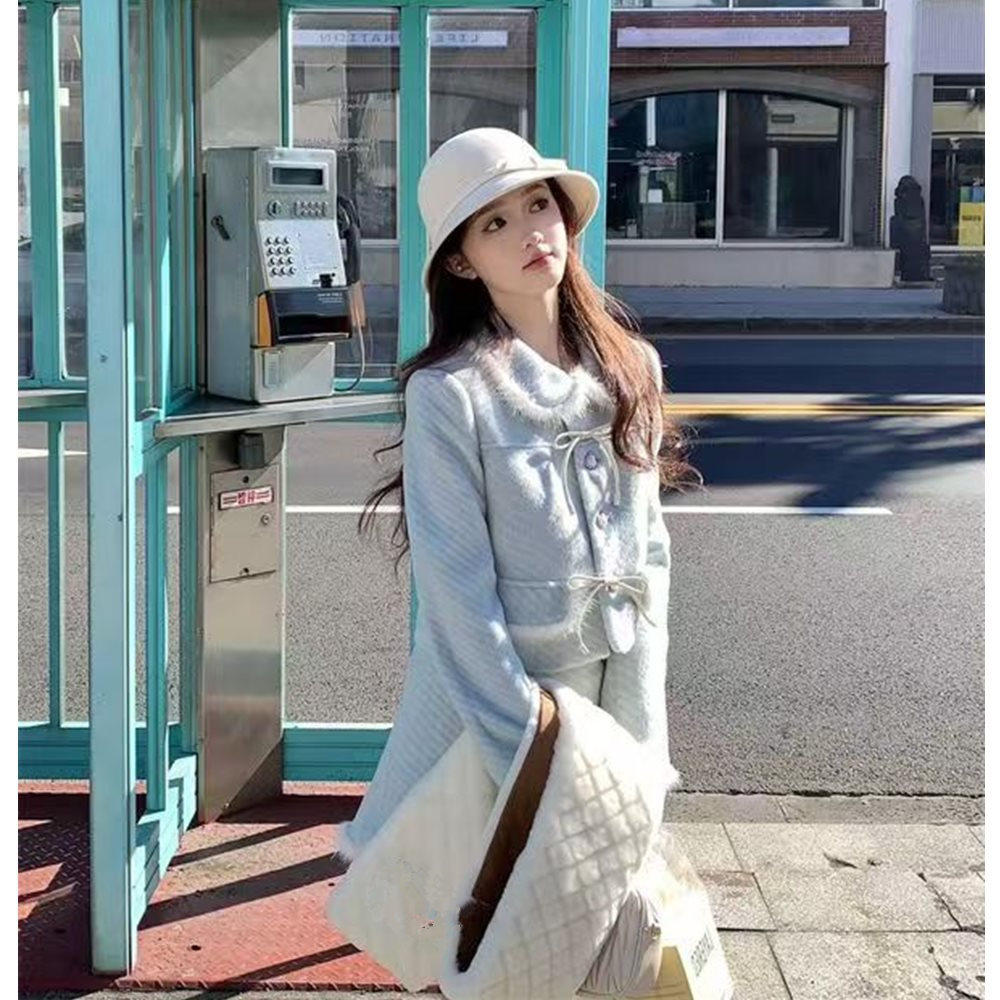 富家千金穿搭套装女小香风短款娃娃领外套半身短裙秋冬毛呢两件套,淘宝优惠券,粉丝福利购,淘宝优惠卷