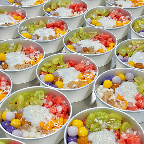 芋泥椰奶饱饱碗一次性打包盒子食品级白色铝箔碗糖水甜品布蕾刨冰 - 图0