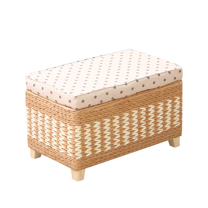 藤编坐凳收纳凳储物凳子茶几换鞋凳实木板家用可坐人整理箱沙发凳,淘宝优惠券,粉丝福利购,淘宝优惠卷