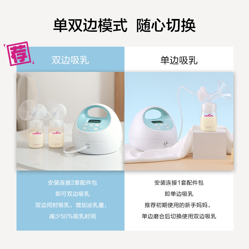 spectra贝瑞克双边电动按摩吸奶器 spectra贝瑞克吸奶器