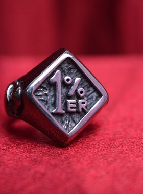 不锈钢指环自行车骑行爱好者之戒俱乐部316L钢biker ring钛钢戒指