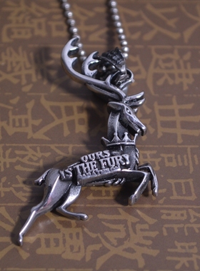 新年圣诞树挂饰钛钢立体麋鹿吊坠